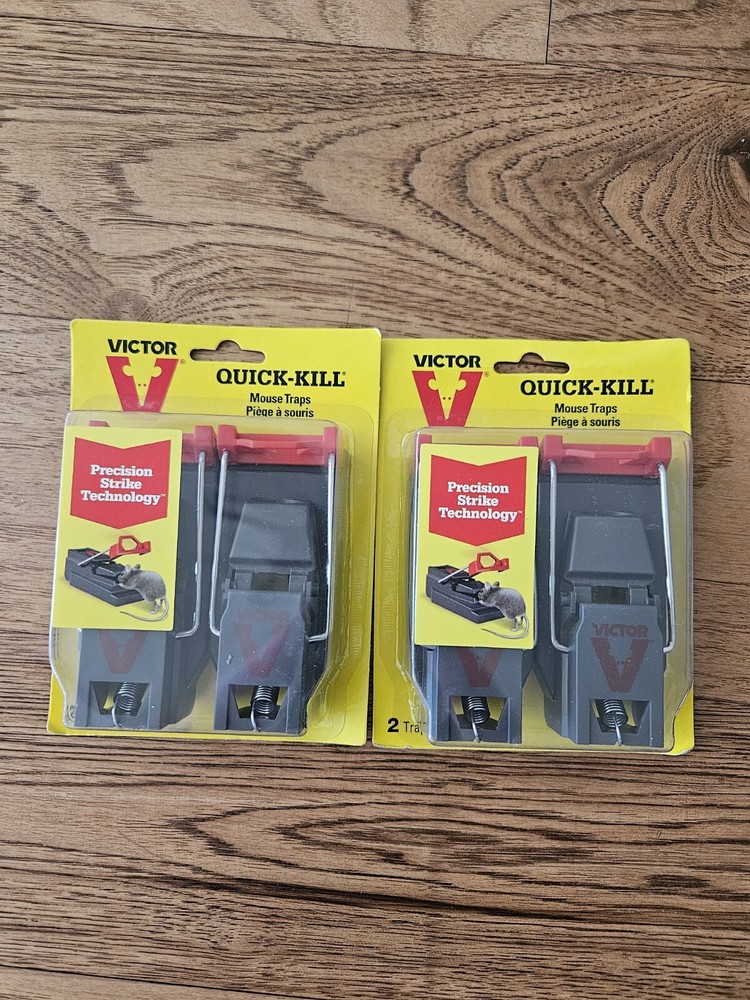 Quick-Kill Mouse Rodent Traps (2) – 2 Packs (Total Of 4) Victor Mouse Traps 🐀