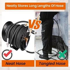 4000 PSI 3/8″ x 100′ Hose Reel for High Pressure Power Washer and Sewer Jetter