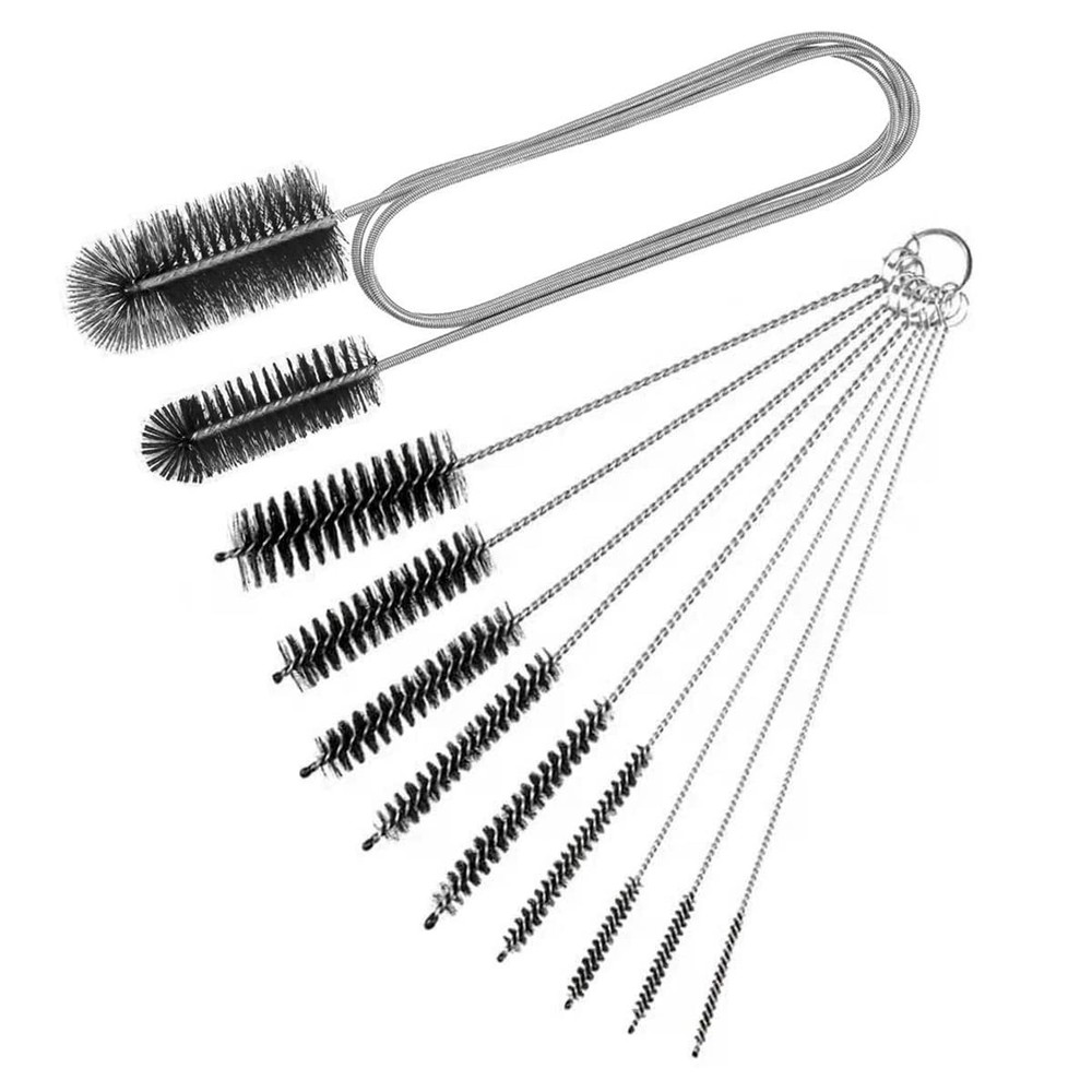 10 Pcs Flexible Drain Brush Straw Cleaner Black Tube Cleaning Brushes