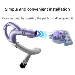 Upgraded Pet Hair Power Brush Tool Attachment 7.28 x 4.92 x 2.95 inch, Gray