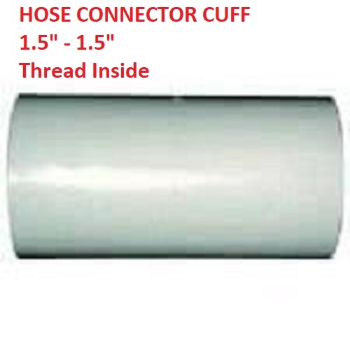 VACUUM HOSE Connector CUFF adapter adaptor 1.5 – 1.5″ gray carpet Clean