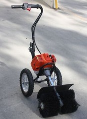 WALK BEHIND 52CC GAS POWER BROOM SNOW ARTIFICIAL GRASS SWEEPER CLEANER