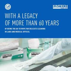 Kimtech 34256 Clean Room Wipes: Dry Pop-Up, 16.4 x 4.1″ Sheet, White