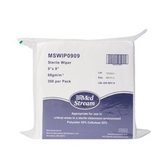 McKesson Cleanroom Wipes, Sterile – Polyester and Cellulose, 300 ct