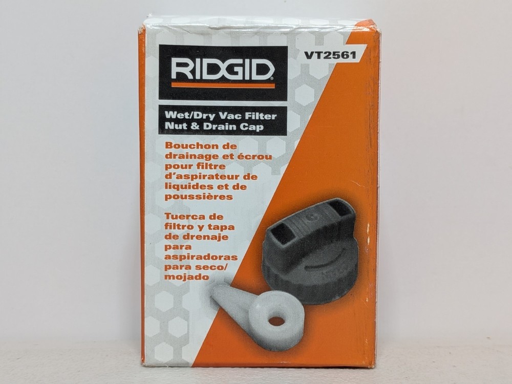 NEW Ridgid VT2561 Wet Dry Vacuum Filter Nut and Drain Cap
