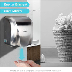 Automatic Commercial Hand Dryers for Bathrooms Commercial 1800W Heavy Duty Stain
