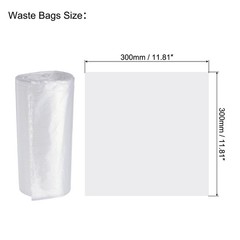 8 Rolls / 240 Counts Small Trash Bags 0.5 Gallon Garbage Bags White