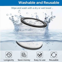 2Pcs Filter Cartridge For Shop Vac Wet Dry Replace 90304 9030400 903-04-00