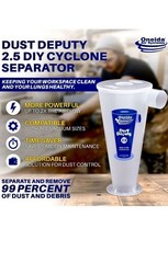 Oneida Air Systems Dust Deputy 2.5 DIY Cyclone Separator, Accessory Only, Clear