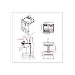 Simpli Home Maile 28″ Laundry Sink Cabinet in White