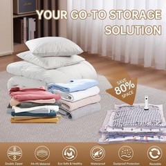 Travel Vacuum Bags for Clothing with Rechargeable Electric Pump – Portable Space
