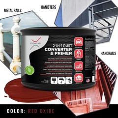 Xion Lab 2 in 1 Rust Converter Metal Primer – Covers Up to 4X More – Industr…