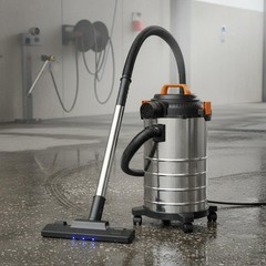 Wet Dry Vacuum Cleaner Low Noise Operation 3-in-1 Blower Vacuum LED Floor Light