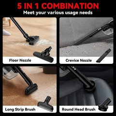 KXX Cordless Vacuum for Milwaukee M18 Battery, 5 in 1 Handheld Electric Red
