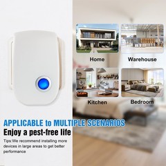 2026 Upgraded Ultrasonic Pest Control Repeller, Indoor Mouse Repellent White