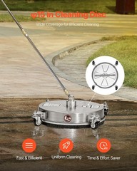 VEVOR 15 Inch 15 w/ Wand & Wheels, Stainless Steel Natural Finish