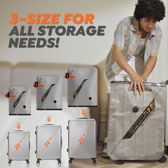 Rechargeable Wireless Pump Travel Storage Bags Set – 20 Pack Portable Space