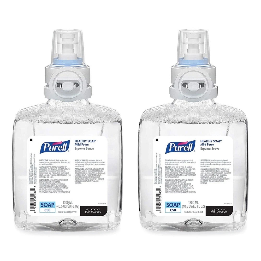 PURELL 7874-02 1,200 mL Mild Foam Refill – Fragrance-Free (2/Carton) New