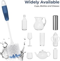 2 Pack Long Flexible Handle Bottle Brush Cleaner Multipurpose Cup Scrubber