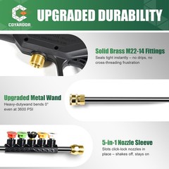 Coyardor Pressure Washer Gun 3600 PSI 3 inches x 3 x 3 inches, Green