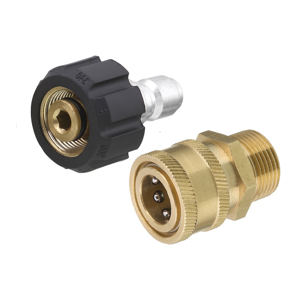 Tool Daily Pressure Washer Adapter Set, M22 14mm Brass, As Shown