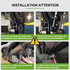 4pcs Front Suspension Inner & Outer Tie Rod Ends Kit for Honda Odyssey 2002-2004