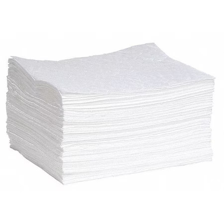 Spilltech Wpl-M Sorbent Pad, 22 Gal, 15 In X 18 In, Oil, White, Polypropylene