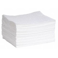 Spilltech Wpl-M Sorbent Pad, 22 Gal, 15 In X 18 In, Oil, White, Polypropylene