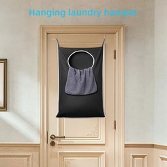 KEEPJOY XL 2-Pack Door Hanging Laundry Hamper, Size 36.5X22.5 XL, Black-2Pack