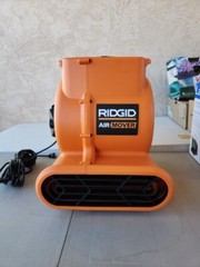 RIDGID 3-Speed Blower Fan Air Mover with Collapsible Handle and Rear Wheels