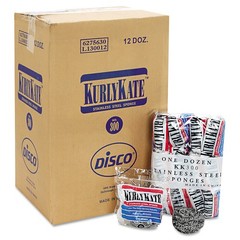 Kurly Kate 300 Stainless Steel Scrubbers – Medium/Steel Gray (12/Carton) New