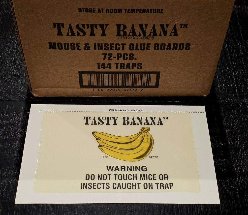 Catchmaster Banana Flavor Glue Board Mouse Traps Insects Roach Traps (12)