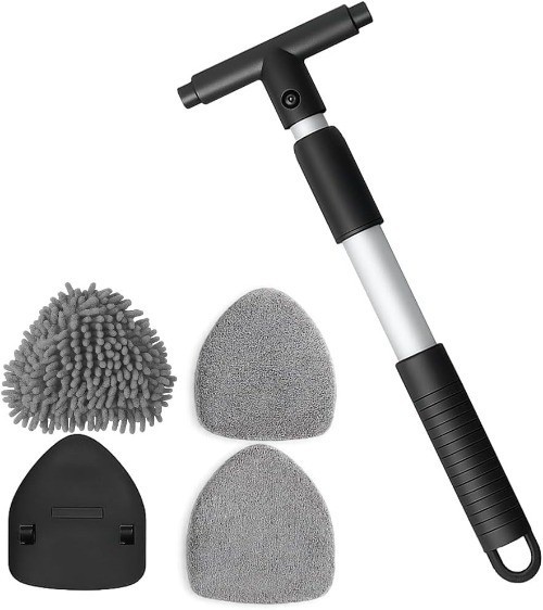 Car Windshield Cleaning Tool, Vehicle Window Cleaner with 3 R Size: Triangular