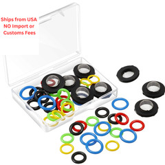 48 Pieces O-Ring Power Pressure 1 inches, Blue, Red, Green, Black, Yellow