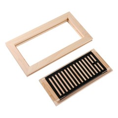 Homewell Maple Wood Floor Register, Flush Mount 4×10 Inch with Damper,