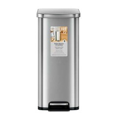 13.2 Gallon Slim Kitchen Trash Can, Stainless Steel Kitchen Step Trash Can