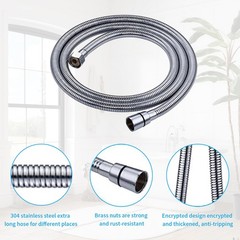 Shower Douche Enema Kit,7 Holes Deep Cleaning 59 Inch, Silver