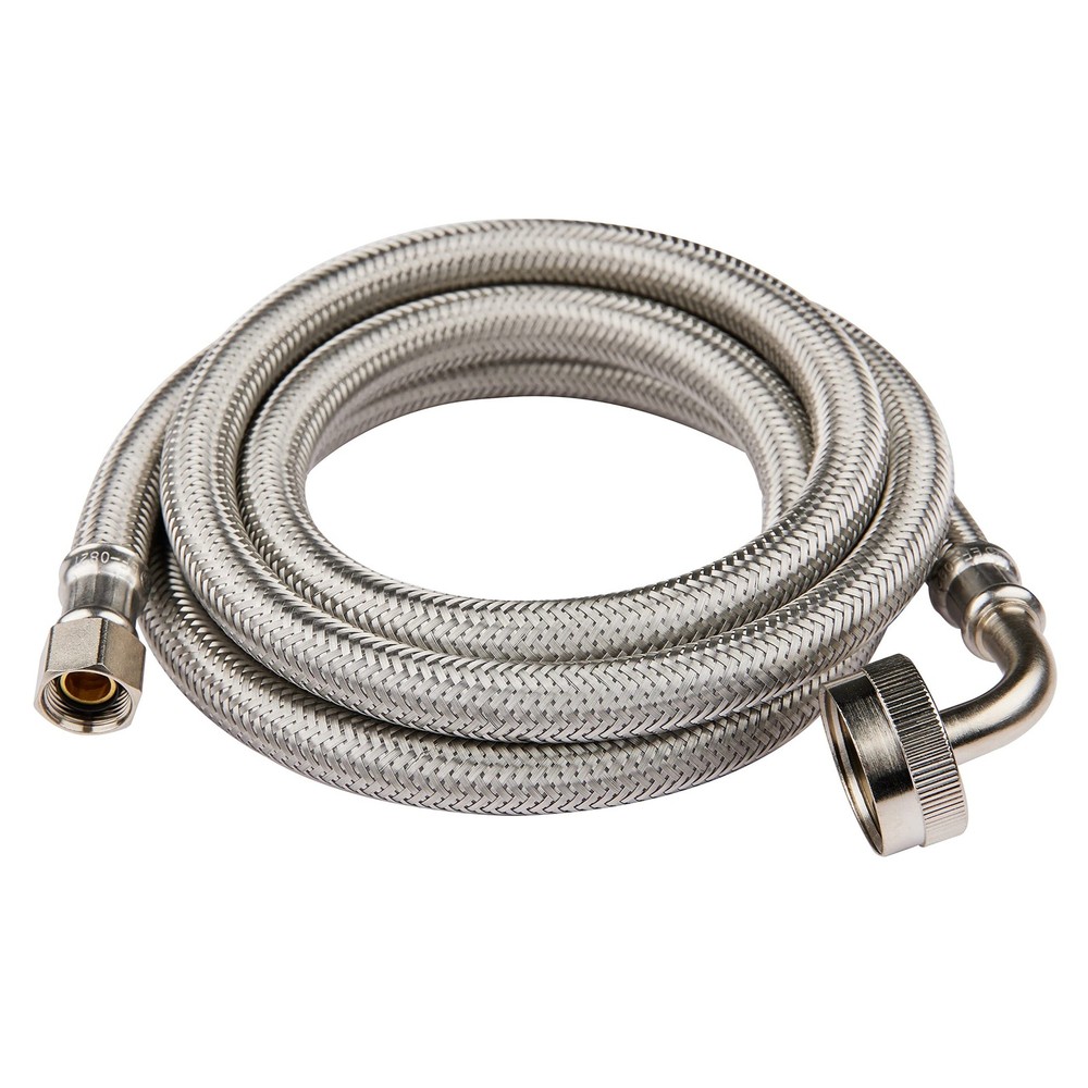 EFIELD Appliance Accessories Dishwasher Hose with 90 Degree 4 Feet, Silver