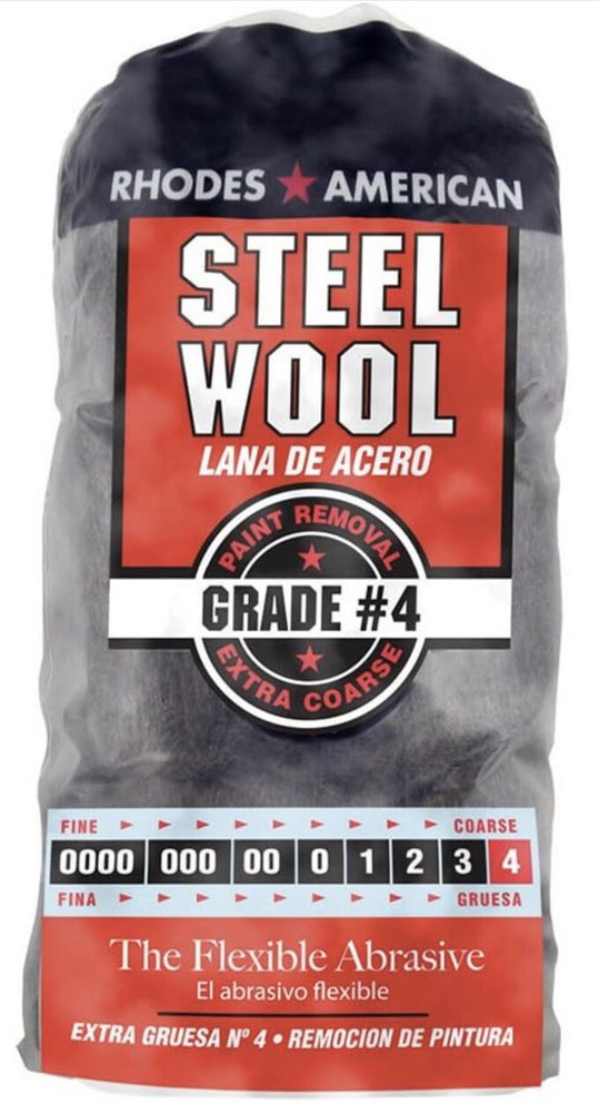 Rhodes American 10121116 4-Grade Steel Wool Pads Extra Course (Pack of 12) New