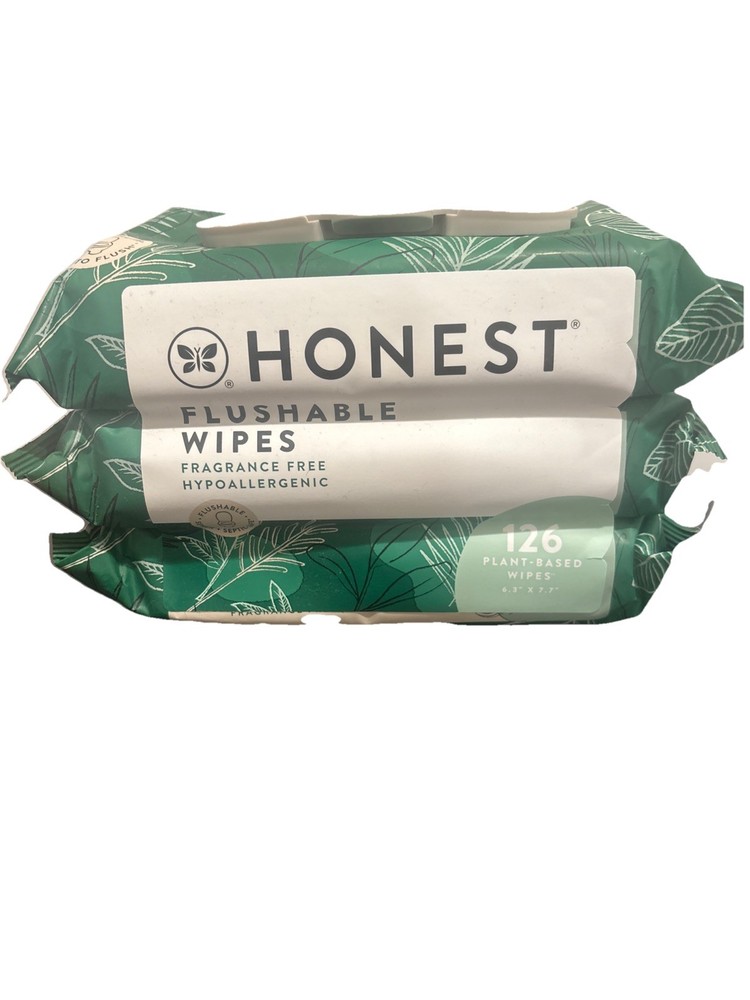The Honest Company Hypoallergenic Flushable Wipes Sensitive Skin 42 Ct Pack of 3