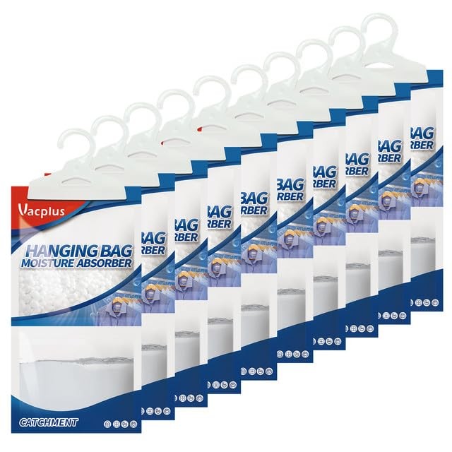 Vacplus Moisture Absorbers Packets, Fragrance Free 10 Pack, 10 pack, Blue