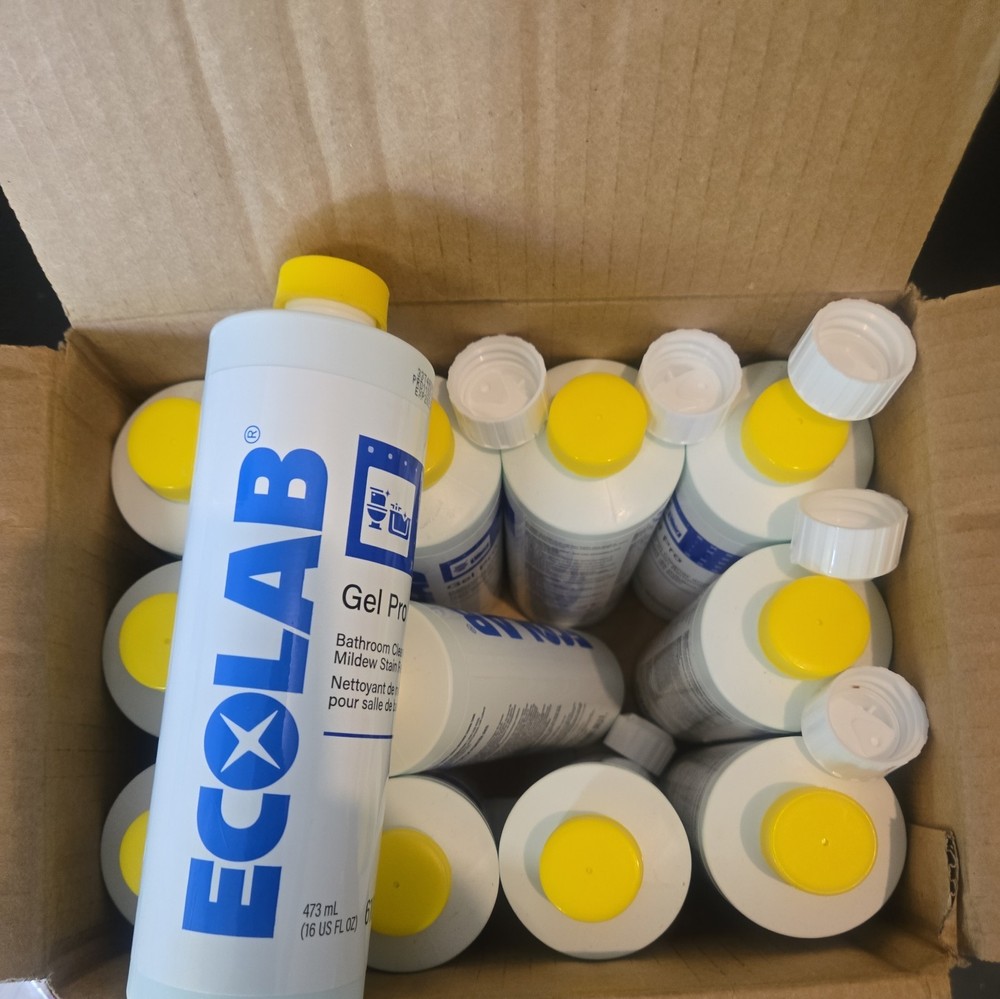 Case of 12 Ecolab 6100574 Gel Pro Bathroom Cleaner & Mildew Stain Remover