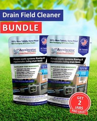 2-Pack Value BUNDLE of Drain Field Bundle, White with Blue Specks