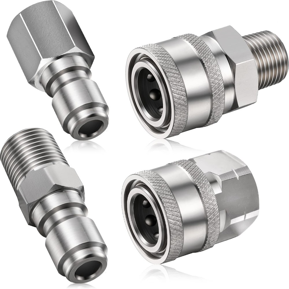 Hotop NPT 3/8 Inch Stainless Steel Inch, Internal Thread, External Thread