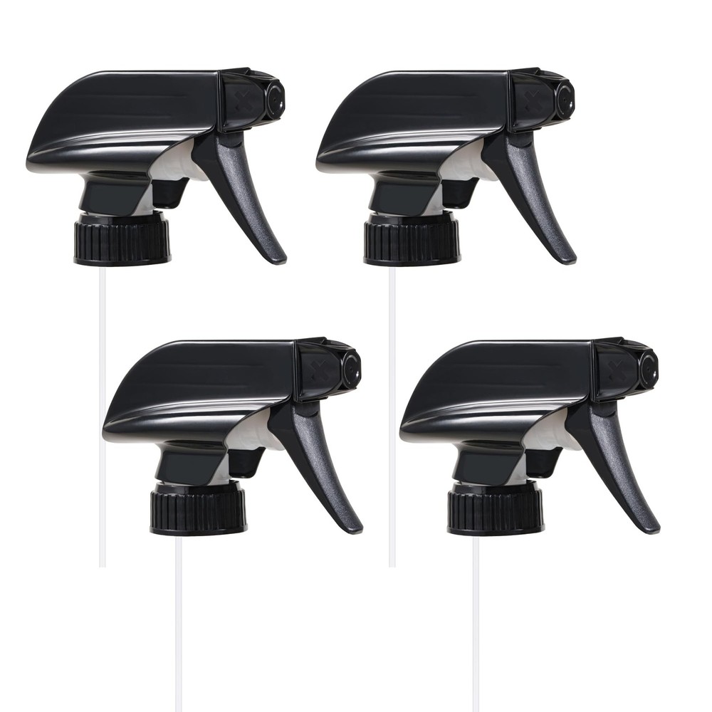 Visberius 4 Pack Trigger Sprayers Replacement Spray Nozzles with Mist black