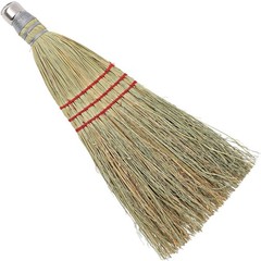 Genuine Joe Whisk Broom Metal Hang Ring Natural 12 Count 80161Ct