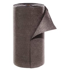 Pig Mat411 Sorbent Roll, 42 Gal, 30 In X 200 Ft, Universal, Gray, Polypropylene