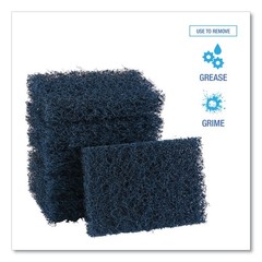 Boardwalk 188 3.5 in. x 5 in. Extra Heavy-Duty Scour Pad – Dark BL (20/CT) New