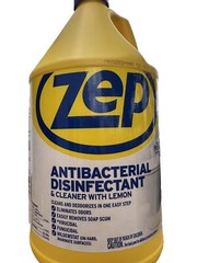 Zep Antibacterial Disinfectant Deodorize Cleaner w/Lemon 1 Gallon 128 floz-3.78L