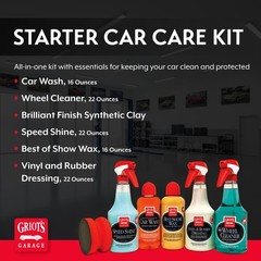 Griot’s Garage Starter Car Care Kit, Vehicle Detailing Set, Includes Car Wash…